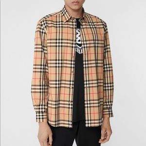 Burberry Men’s Check Poplin Shirt